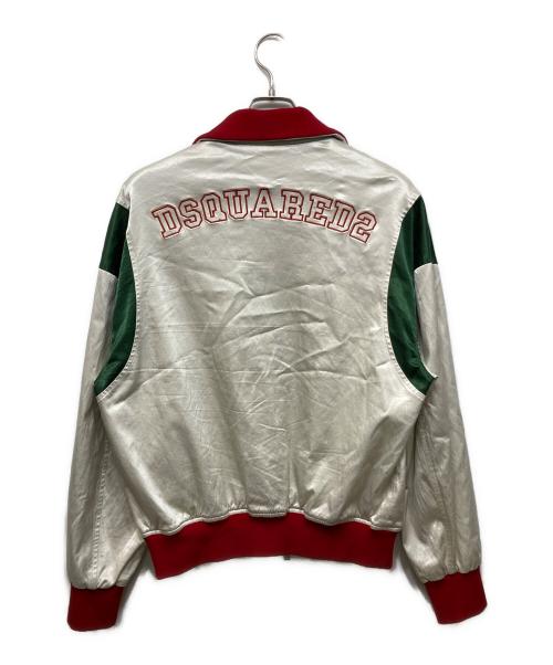 DSQUARED2（ディースクエアード）DSQUARED2 (ディースクエアード) サテンスポーツジャケット マルチカラー サイズ:50の古着・服飾アイテム
