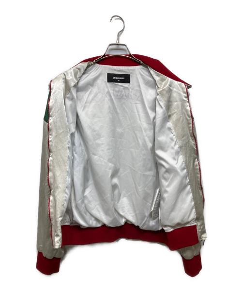 DSQUARED2（ディースクエアード）DSQUARED2 (ディースクエアード) サテンスポーツジャケット マルチカラー サイズ:50の古着・服飾アイテム