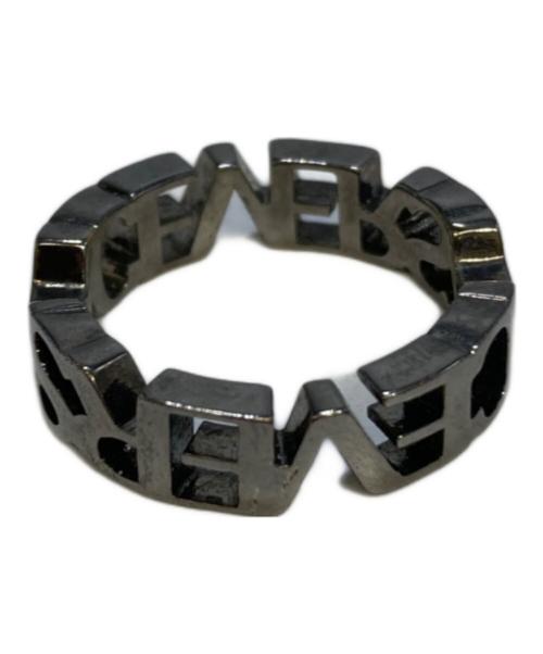 VERSACE（ヴェルサーチェ）VERSACE (ヴェルサーチェ) ブランドロゴリング シルバー サイズ:19号の古着・服飾アイテム