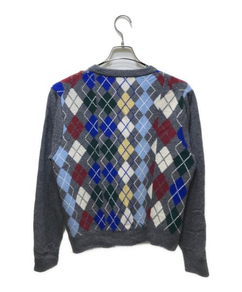 NKNIT（ンニット）NKNIT (ンニット) mix argyle KNIT（ミックスアーガイルニット）N25AW-018 グレー サイズ:実寸参照の古着・服飾アイテム