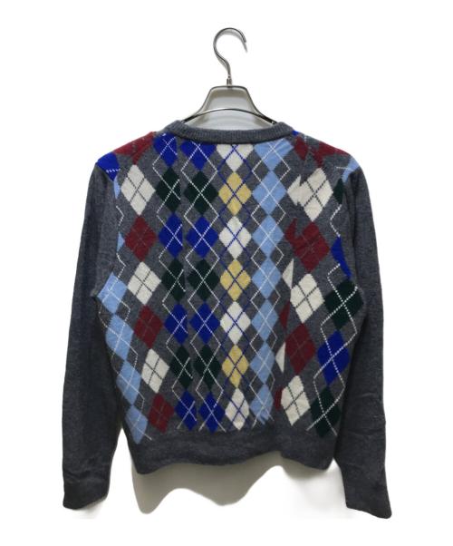 NKNIT（ンニット）NKNIT (ンニット) mix argyle KNIT（ミックスアーガイルニット）N25AW-018 グレー サイズ:実寸参照の古着・服飾アイテム