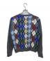 NKNIT (ンニット) mix argyle KNIT（ミックスアーガイルニット）N25AW-018 グレー サイズ:実寸参照：11000円
