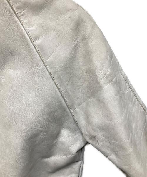 VANSON（バンソン）VANSON (バンソン) TJレーシングレザージャケット ホワイト×ブラック サイズ:44の古着・服飾アイテム