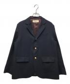 BEAMS BOYビームスボーイ）の古着「ポリエステル ウール 3ボタン ブレザー」｜ネイビー