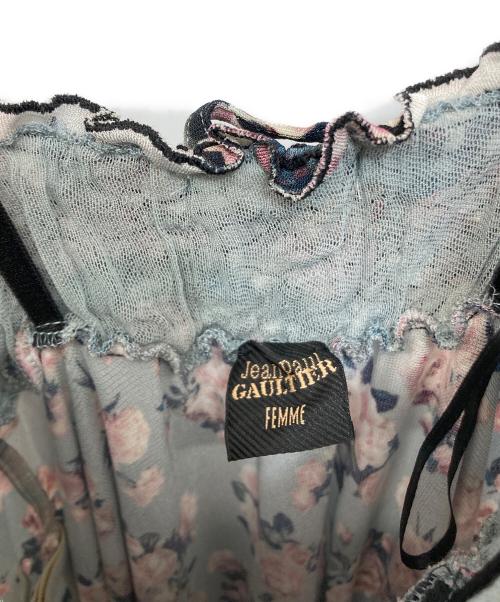 Jean Paul Gaultier FEMME（ジャンポールゴルチエ フェム）Jean Paul Gaultier FEMME (ジャンポールゴルチエ フェム) 花柄キャミソールワンピース ピンク サイズ:38の古着・服飾アイテム