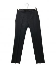 DIOR HOMME（ディオール オム）の古着「ベルト付センタープレスパンツ　333C159A2000」｜ブラック