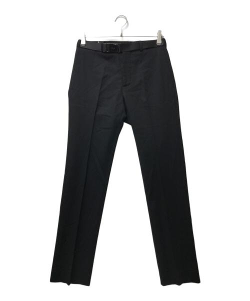 DIOR HOMME（ディオール オム）Dior Homme (ディオール オム) ベルト付センタープレスパンツ　333C159A2000 ブラック サイズ:44の古着・服飾アイテム