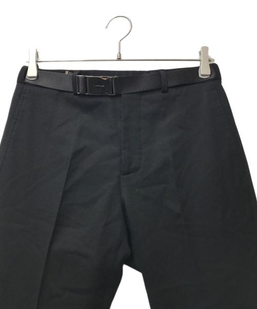DIOR HOMME（ディオール オム）Dior Homme (ディオール オム) ベルト付センタープレスパンツ　333C159A2000 ブラック サイズ:44の古着・服飾アイテム