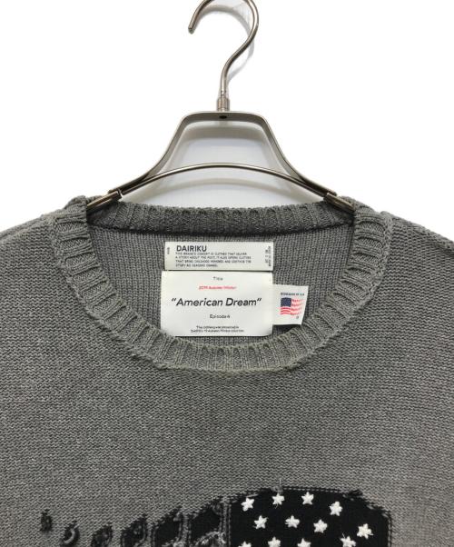 DAIRIKU（ダイリク）DAIRIKU (ダイリク) American Dream Inside-out Knit グレー サイズ:Fの古着・服飾アイテム