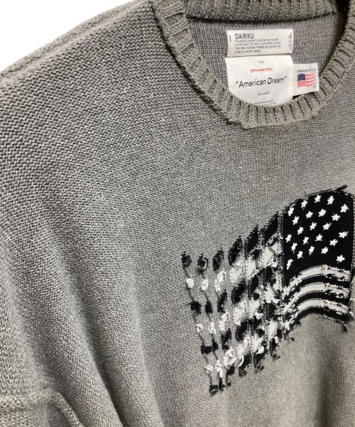 DAIRIKU（ダイリク）DAIRIKU (ダイリク) American Dream Inside-out Knit グレー サイズ:Fの古着・服飾アイテム