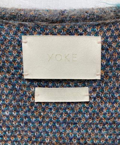 YOKE（ヨーク）YOKE (ヨーク) STILL JACQUARD CARDIGAN/スティルジャガードカーディガン グレー サイズ:2の古着・服飾アイテム