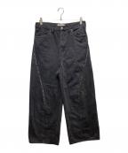 jiedaジエダ）の古着「USED LOOSE FIT JEANS」｜ブラック