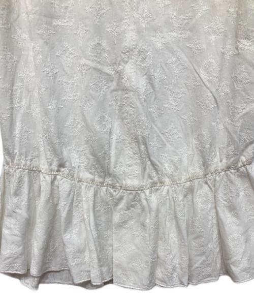 LOUIS VUITTON（ルイ ヴィトン）LOUIS VUITTON (ルイ ヴィトン) シャドーモノグラムコットンブラウス ホワイト サイズ:XSの古着・服飾アイテム