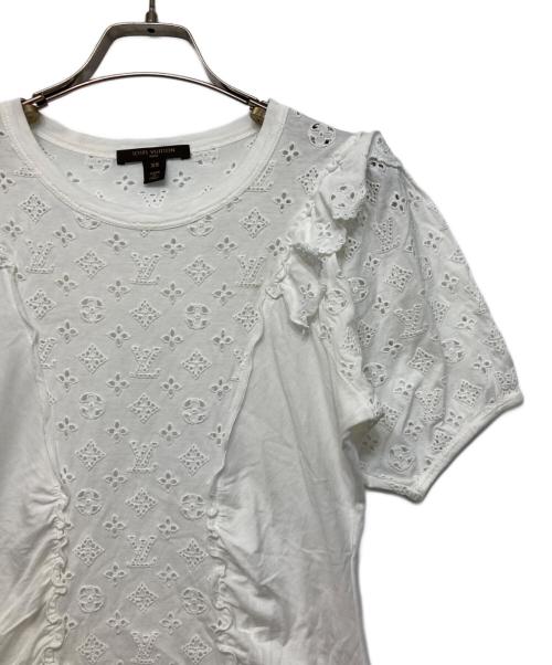 LOUIS VUITTON（ルイ ヴィトン）LOUIS VUITTON (ルイ ヴィトン) モノグラムレースブラウス ホワイト サイズ:XSの古着・服飾アイテム