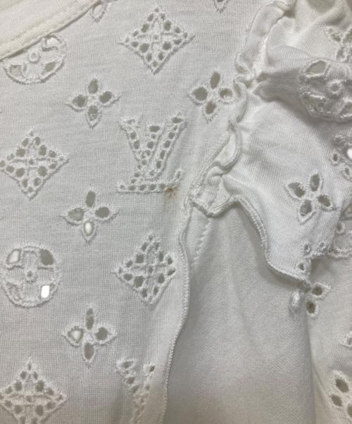 LOUIS VUITTON（ルイ ヴィトン）LOUIS VUITTON (ルイ ヴィトン) モノグラムレースブラウス ホワイト サイズ:XSの古着・服飾アイテム