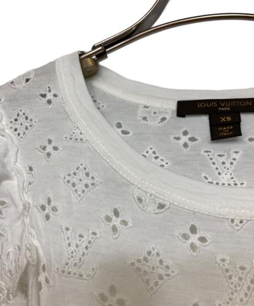 LOUIS VUITTON（ルイ ヴィトン）LOUIS VUITTON (ルイ ヴィトン) モノグラムレースブラウス ホワイト サイズ:XSの古着・服飾アイテム