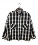 SAINT MICHAELセントマイケル）の古着「FRANNEL SHIRT/CHECK」｜ブラック