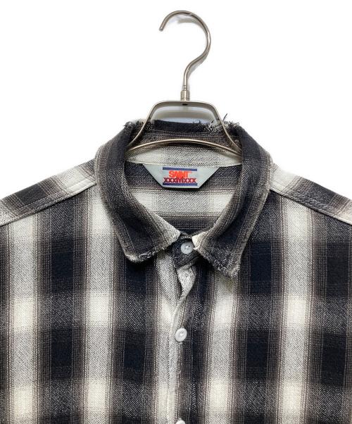 SAINT MICHAEL（セントマイケル）SAINT MICHAEL (セントマイケル) FRANNEL SHIRT/CHECK ブラック サイズ:Lの古着・服飾アイテム