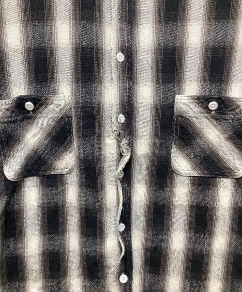 SAINT MICHAEL（セントマイケル）SAINT MICHAEL (セントマイケル) FRANNEL SHIRT/CHECK ブラック サイズ:Lの古着・服飾アイテム