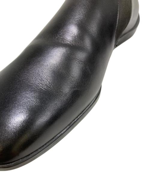 PRADA（プラダ）PRADA (プラダ) 00’ｓ スクエアトゥヒールロゴローファー ブラック サイズ:6の古着・服飾アイテム