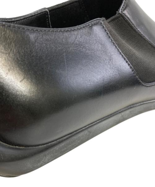 PRADA（プラダ）PRADA (プラダ) 00’ｓ スクエアトゥヒールロゴローファー ブラック サイズ:6の古着・服飾アイテム