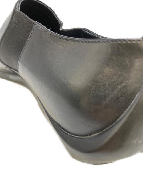 PRADA（プラダ）PRADA (プラダ) 00’ｓ スクエアトゥヒールロゴローファー ブラック サイズ:6の古着・服飾アイテム