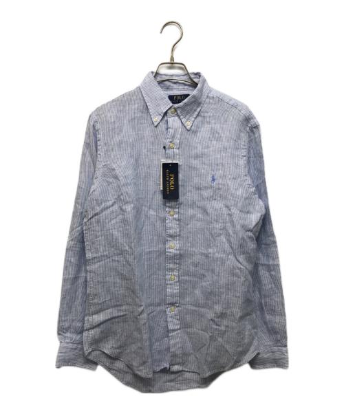 POLO RALPH LAUREN（ポロ・ラルフローレン）POLO RALPH LAUREN (ポロ・ラルフローレン) リネンシャツ ブルー サイズ:Sの古着・服飾アイテム