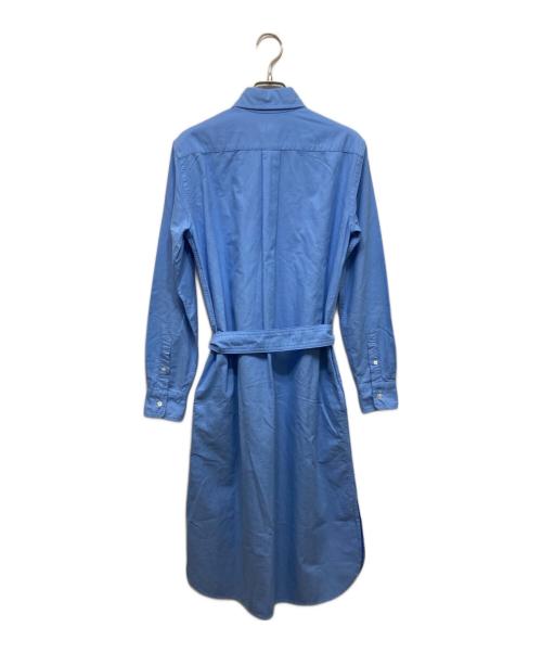 POLO RALPH LAUREN（ポロ・ラルフローレン）POLO RALPH LAUREN (ポロ・ラルフローレン) コットンフロントボタンワンピース ブルーの古着・服飾アイテム