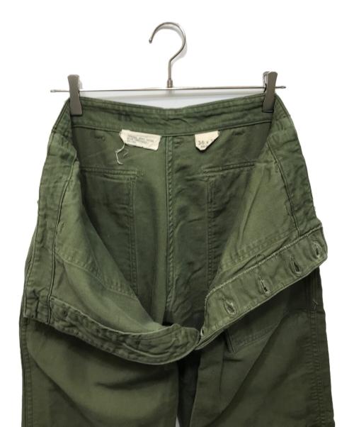 US ARMY（ユーエスアーミー）US ARMY (ユーエスアーミー) 60’s コットンサテンベイカーパンツ カーキ サイズ:W36の古着・服飾アイテム
