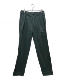 DRIES VAN NOTEN（ドリスヴァンノッテン）の古着「コットンワイドパンツ」｜グリーン