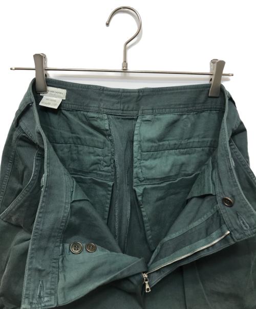 DRIES VAN NOTEN（ドリスヴァンノッテン）DRIES VAN NOTEN (ドリスヴァンノッテン) コットンワイドパンツ グリーン サイズ:46の古着・服飾アイテム