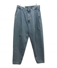 Hed Mayner（ヘド メイナー）の古着「タックデニムパンツ」｜インディゴ