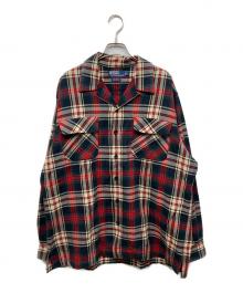 POLO RALPH LAUREN（ポロ・ラルフローレン）の古着「90’S 開襟チェックシャツ」｜レッド