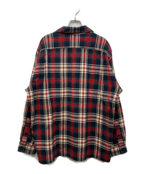POLO RALPH LAUREN（ポロ・ラルフローレン）POLO RALPH LAUREN (ポロ・ラルフローレン) 90’S 開襟チェックシャツ レッド サイズ:Lの古着・服飾アイテム