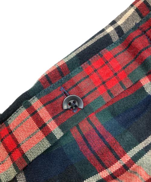 POLO RALPH LAUREN（ポロ・ラルフローレン）POLO RALPH LAUREN (ポロ・ラルフローレン) 90’S 開襟チェックシャツ レッド サイズ:Lの古着・服飾アイテム