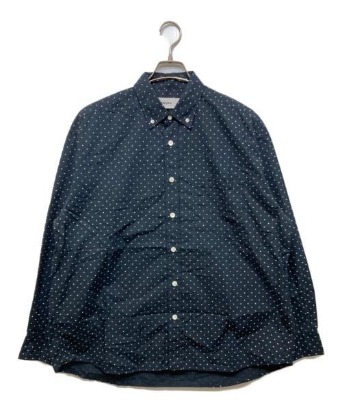 everyone（エブリワン）everyone (エブリワン) dot button-down shirt ネイビー サイズ:Lの古着・服飾アイテム