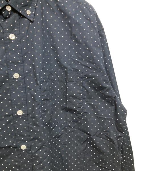 everyone（エブリワン）everyone (エブリワン) dot button-down shirt ネイビー サイズ:Lの古着・服飾アイテム
