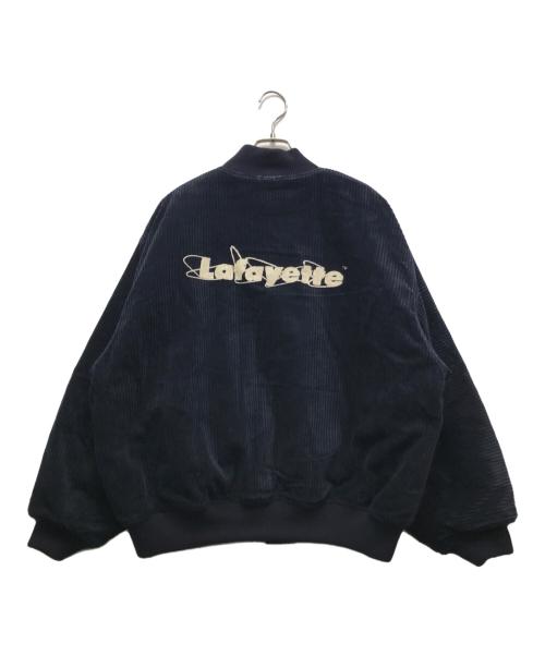 Sauras Being（ソーラス ビーイング）Sauras Being LFYT (エルエフワイティー) CORDUROY VARSITY JACKET（コーデュロイヴァ―シティジャケット）/ コーデュロイスタジャン / LA241003 ネイビー サイズ:XLの古着・服飾アイテム