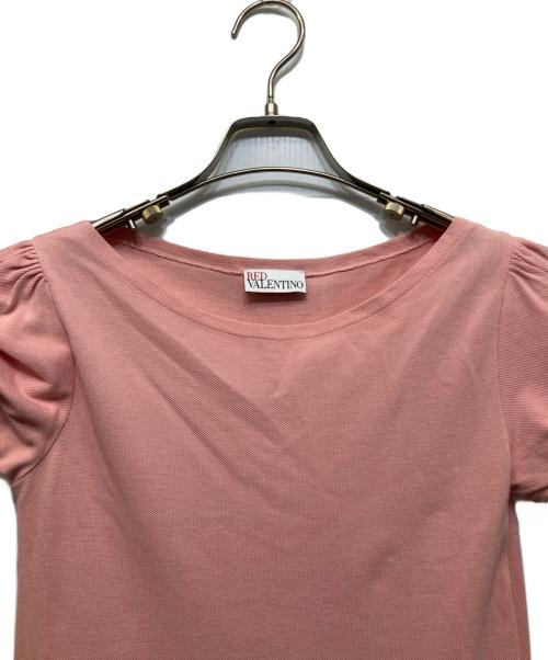 RED VALENTINO（レッドヴァレンティノ）RED VALENTINO (レッドヴァレンティノ) 鹿の子S/Sワンピース ピンク サイズ:XSの古着・服飾アイテム