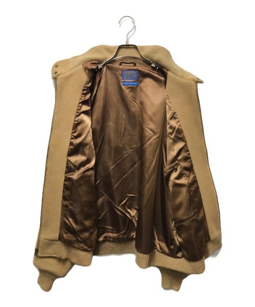 PENDLETON（ペンドルトン）PENDLETON (ペンドルトン) 70sウールドリズラージャケット　USA製 IDEALジップ ベージュ サイズ:Lの古着・服飾アイテム