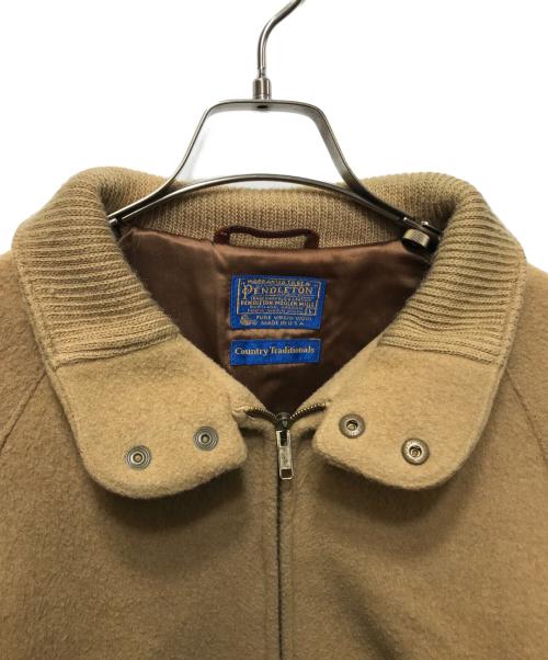 PENDLETON（ペンドルトン）PENDLETON (ペンドルトン) 70sウールドリズラージャケット　USA製 IDEALジップ ベージュ サイズ:Lの古着・服飾アイテム