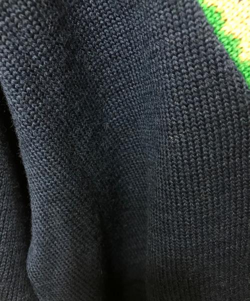 PENDLETON（ペンドルトン）PENDLETON (ペンドルトン) 70sネイティブ柄Vネック　白タグ USA製 ネイビー サイズ:Mの古着・服飾アイテム