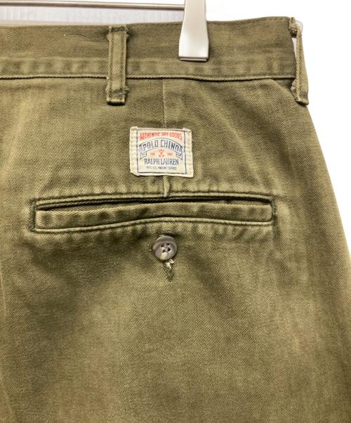 POLO RALPH LAUREN（ポロ・ラルフローレン）POLO RALPH LAUREN (ポロ・ラルフローレン) 2タックチノパン カーキ サイズ:W34の古着・服飾アイテム
