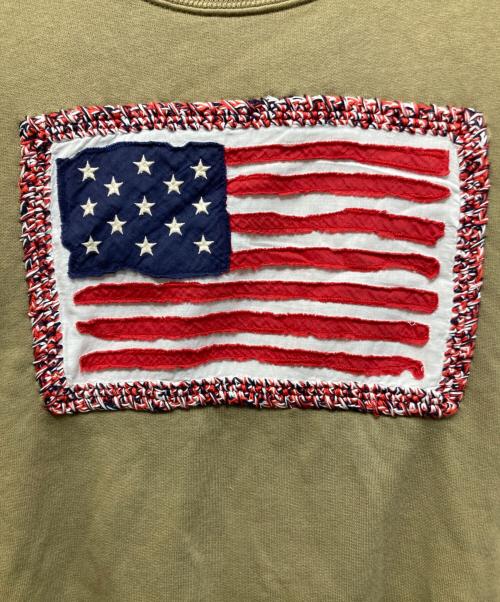 POLO RALPH LAUREN（ポロ・ラルフローレン）POLO RALPH LAUREN (ポロ・ラルフローレン) 星条旗スウェット ブラウン サイズ:ＸＬの古着・服飾アイテム