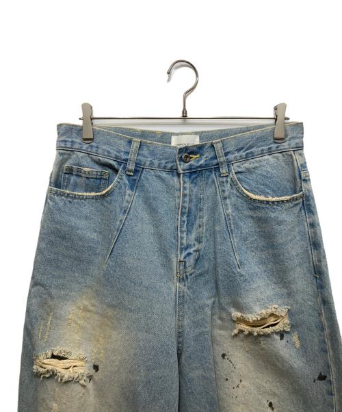 CAMPHOR WOOD（カンファーウッド）CAMPHOR WOOD (カンファーウッド) ダメージバギーデニム インディゴ サイズ:Mの古着・服飾アイテム