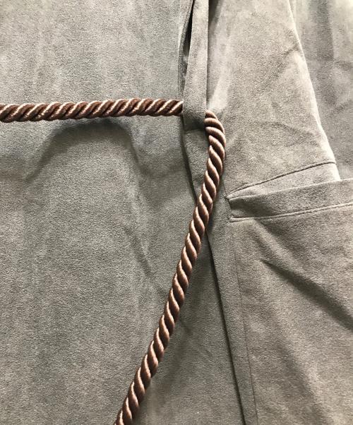 Edwina Horl（エドウィナ ホール）Edwina Horl (エドウィナ ホール) NO COLLAR LONG COAT ノーカラーロングコート カーキ サイズ:Mの古着・服飾アイテム