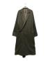 Edwina Horl（エドウィナ ホール）の古着「NO COLLAR LONG COAT ノーカラーロングコート」｜カーキ