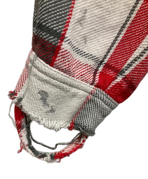 BOWWOW（バウワウ）BOWWOW (バウワウ) REPAIR AGEING FLANNEL SHIRTS レッド サイズ:Ｍの古着・服飾アイテム