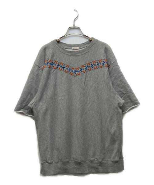 NICENESS（ナイスネス）NICENESS (ナイスネス) SHANKER スウェットTee グレー サイズ:Lの古着・服飾アイテム