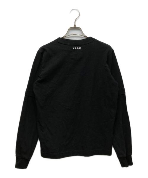 sacai（サカイ）sacai (サカイ) KAWS (カウズ) Embroidery Long Sleeve ブラックの古着・服飾アイテム